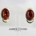 Italian Handmade German Baltic Amber Clip-On Earrings In 9ct Gold-GCL0018 RRP£795!!!