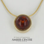 Italian Made Modern German Baltic Amber Pendant in 9ct Gold -GP0043 RRP£265!!!