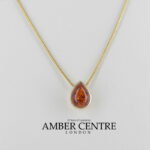 Italian Made Classic Elegant Modern German Amber Pendant in 9ct Gold- GP0045 RRP£275!!!