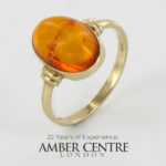 Italian Handmade Elegant German Baltic Amber Ring in 9ct solid Gold-GR0021 RRP£295!!! M(53)