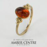 Italian Handmade Elegant German Baltic Amber Ring in 9ct solid Gold-GR0032 RRP£275!!! L(51),