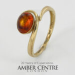 Italian Handmade Elegant German Baltic Amber Ring in 9ct solid Gold-GR0033 RRP£395!!! M(53), N(54), O(55), P(56)