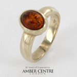 Italian Handmade Elegant German Baltic Amber Ring in 9ct solid Gold-GR0045 RRP£695!!! K(50), L(51)