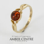 Italian Handmade Elegant German Baltic Amber Ring in 9ct solid Gold-GR0048 RRP £375!!! L(51), O(55)