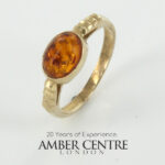 Italian Handmade Elegant German Baltic Amber Ring in 9ct Gold-GR0083 RRP£395!!! K(50)