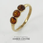 Italian Handmade Elegant German Baltic Amber Ring in 9ct solid Gold-GR0093 RRP£295!!! K(50), M(53),