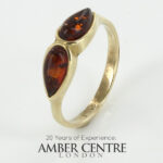 Italian Handmade Elegant German Baltic Amber Ring in 9ct Gold-GR0101 RRP£395!!! L(51), N(54), O(55)