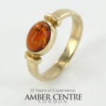 Italian Handmade Elegant German Baltic Amber Ring in 9ct solid Gold-GR0102 RRP£495!!! N(54), O(55), R(59)