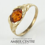 Italian Handmade Elegant German Baltic Amber Ring in 9ct solid Gold-GR0104 RRP£265!!!P(56)