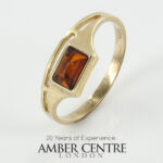 Italian Handmade Elegant German Baltic Amber Ring in 9ct solid Gold-GR0108 RRP£375!!! L(51), P(56), Q(58)