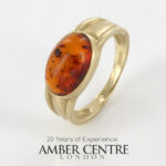 Italian Unique Handmade German Baltic Amber Ring in 9ct solid Gold- GR0114 RRP£495!!! M(53)