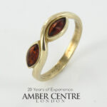Italian Unique Handmade German Baltic Amber Ring in 9ct solid Gold- GR0130 RRP£395!!! M(52), N(54)