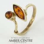 Italian Unique Handmade German Baltic Amber Ring in 9ct solid Gold- GR0137 RRP£495!!! N(54), O(55), P(56)