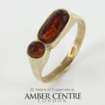 Italian Unique Handmade German Baltic Amber Ring in 9ct solid Gold- GR0149 RRP £395!!! M(52)