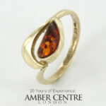 Italian Unique Handmade German Baltic Amber Ring in 9ct solid Gold- GR0165 RRP£395!!! M(53), O(55), P(56)