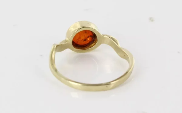 Italian Made Modern 9ct Solid Gold Ring German Baltic Amber GR0220 RRP£395!!! L(51), M(53) - Image 9