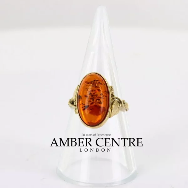 Italian Made Elegant German Baltic Amber in 9ct solid Gold Ring GR0222 RRP£595!!! K(50) - Image 9