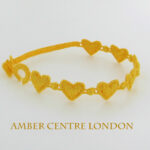 Genuine Italian Made Cruciani Bracelet Adjustable length-HEARTS- Yellow RRP£20!!!