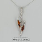 German Baltic Honey Amber Heart Shaped Modern Pendant PE0385 RRP£60!!!