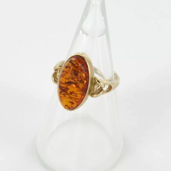 Italian Unique Handmade German Baltic Amber Ring in 9ct solid Gold- GR0195 RRP£495!!! L(51), M(53) - Image 2