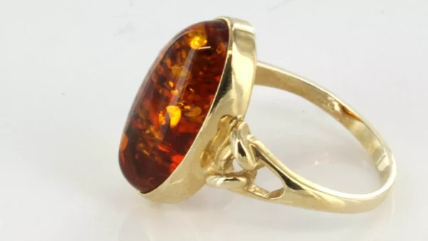 Italian Unique Handmade German Baltic Amber Ring in 9ct solid Gold- GR0195 RRP£495!!! L(51), M(53) - Image 8