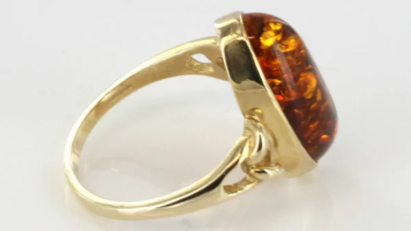Italian Unique Handmade German Baltic Amber Ring in 9ct solid Gold- GR0195 RRP£495!!! L(51), M(53) - Image 7