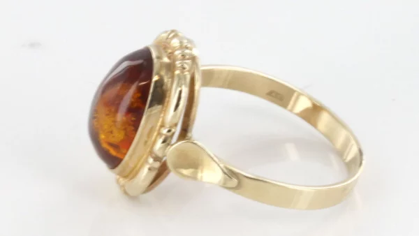 Italian Unique Handmade German Baltic Amber Ring in 9ct solid Gold- GR0199 RRP£595!!! K(50), L(51), M(53), N(54) - Image 8