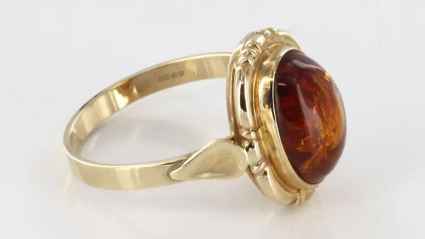 Italian Unique Handmade German Baltic Amber Ring in 9ct solid Gold- GR0199 RRP£595!!! K(50), L(51), M(53), N(54) - Image 7