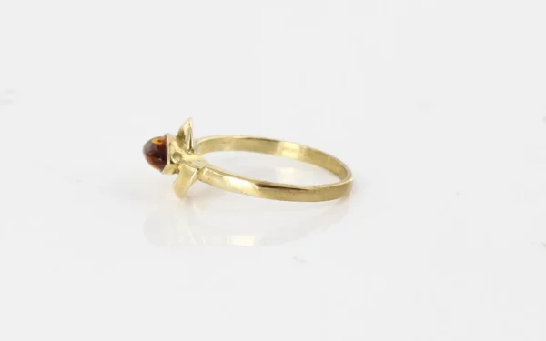 Italian Handmade Elegant German Baltic Amber Ring in 9ct solid Gold GR0216 RRP£395!!! M(53), O(55) - Image 9