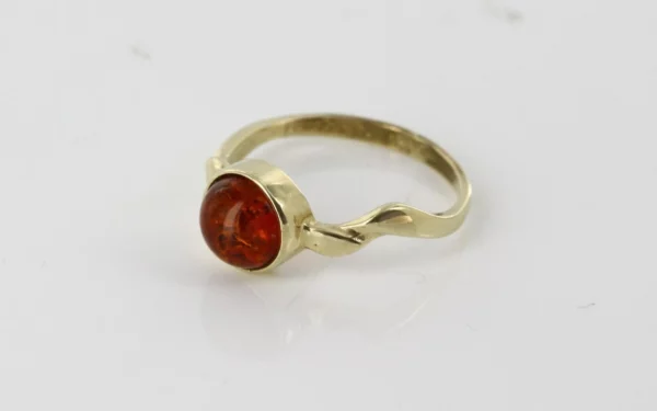 Italian Made Modern 9ct Solid Gold Ring German Baltic Amber GR0220 RRP£395!!! L(51), M(53) - Image 7