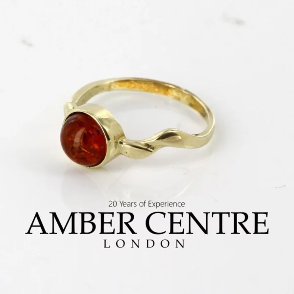 Italian Made Modern 9ct Solid Gold Ring German Baltic Amber GR0220 RRP£395!!! L(51), M(53) - Image 10