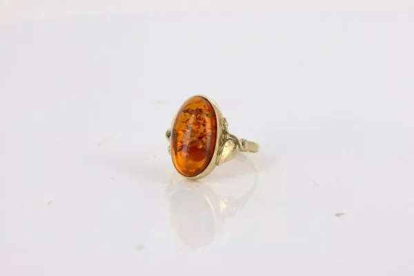 Italian Made Elegant German Baltic Amber in 9ct solid Gold Ring GR0222 RRP£595!!! K(50) - Image 8