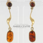 Italian Made German Baltic Amber in 9ct Gold Drop Earrings GE0118 RRP£395!!!