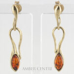 Italian Made German Baltic Amber in 9ct Gold Drop Earrings GE0122 RRP£295!!!