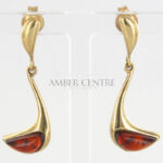 Italian Made German Baltic Amber in 9ct Gold Drop Earrings GE0123 RRP£295!!!
