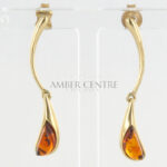 Italian Made Unique German Baltic Amber 9ct Gold Drop Earring GE0125 RRP£295!!!