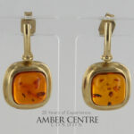 Italian Made Unique German Baltic Amber 9ct Gold Drop Earrings GE0277 RRP£795!!!