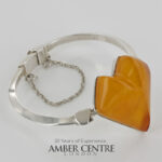 German Made Butterscotch Antique Baltic Amber Bangle Solid 925 Sterling SILVER – BAN037 RRP£695!!!!!
