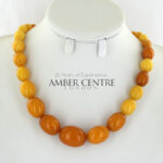 Genuine Antique German Baltic Amber Unique Bead Necklace - A0192 RRP£3500!!!