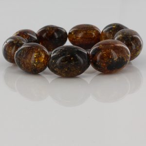 German Baltic Amber Healing Bracelet Gold /Green Genuine W063 RRP£375!!!