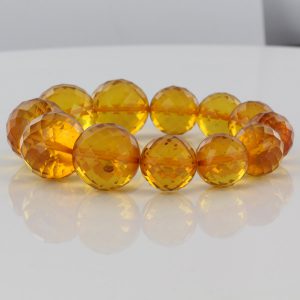 German Baltic Amber Healing Handmade Faceted Bracelet Genuine Amber W030 RRP£775!!!