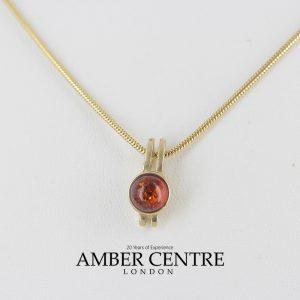 Italian Handmade Unique Elegant Amber Pendant in 9ct solid Gold -GP0081 RRP£135!!!