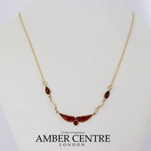 Italian Handmade German Baltic Amber Necklace in 9ct solid Gold- GN0023 RRP£595!!!