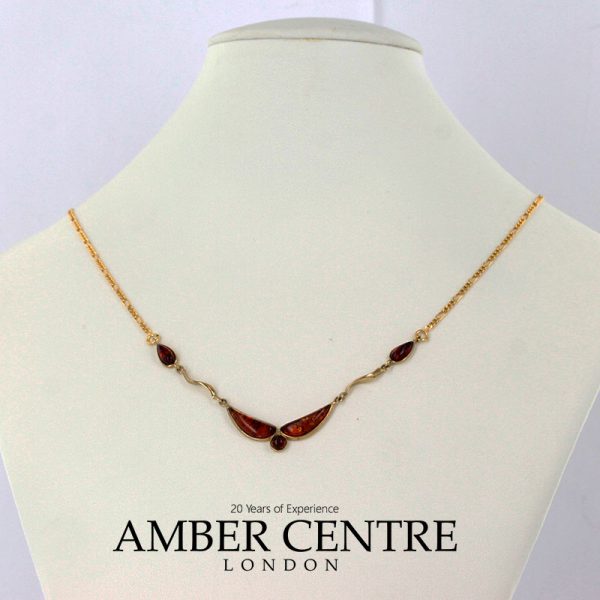 Italian Handmade German Baltic Amber Necklace in 9ct solid Gold- GN0023H RRP£495!!!