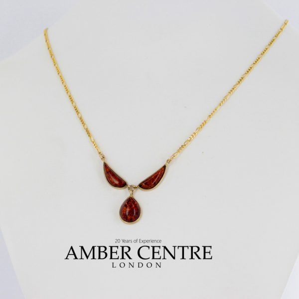 Italian Handmade German Baltic Amber Necklace in 9ct solid Gold- GN0018H RRP£525!!!
