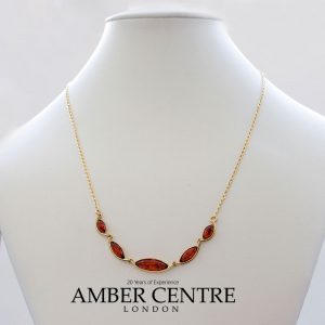 Italian Handmade German Baltic Amber Necklace in 9ct solid Gold- GN0057 RRP£475!!!