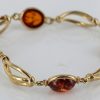 ITALIAN HANDMADE GERMAN BALTIC AMBER BRACELET IN 9CT solid GOLD GBR011-RRP£800!!!