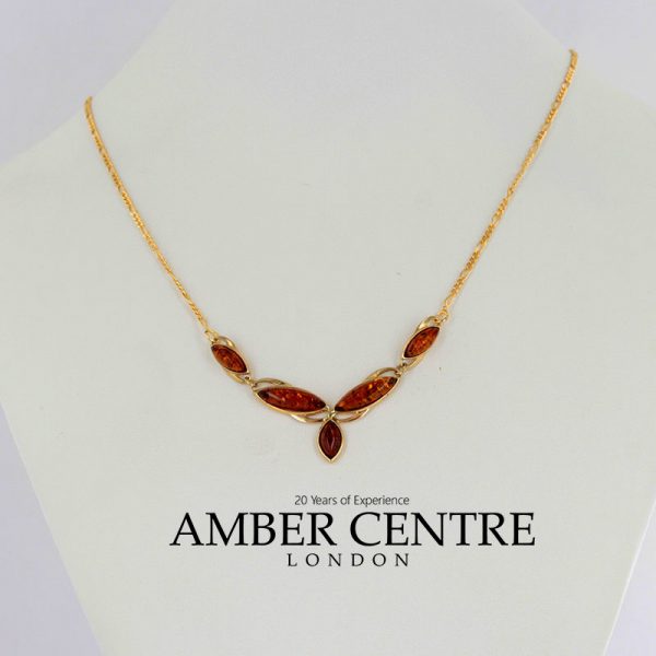 Italian Handmade German Baltic Amber Necklace in 9ct solid Gold- GN0055H RRP£525!!!