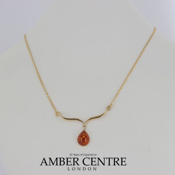 Italian Made Elegant German Baltic Amber Necklace in 9ct solid Gold- GN0036 RRP£375!!!