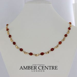 Italian Made Elegant German Baltic Amber Necklace in 9ct solid Gold- GN0034 RRP£1275!!!